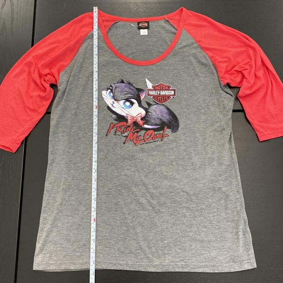 Harley-Davidson X Looney Tunes Cat Ladies 3/4 Sleeve T-Shirt - XXL - Picture 8 of 9